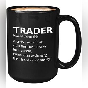 Day Trader Stock Market Coffee Mug, 15oz Black